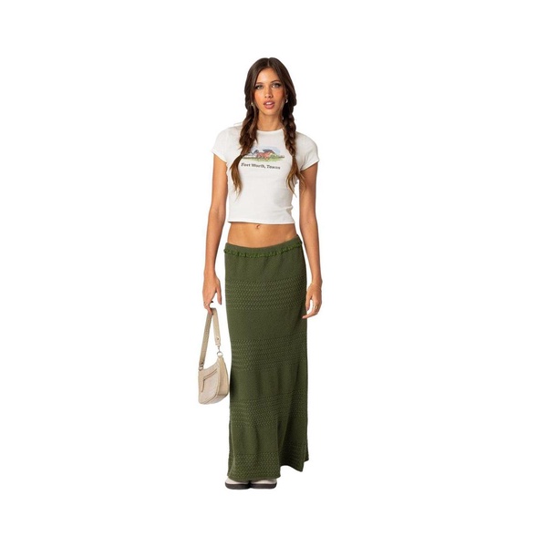 Garner textured knit maxi skirt