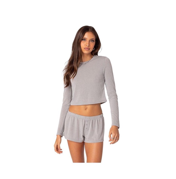 Women's Homey pointelle long sleeve t shirt