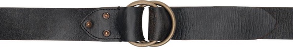 Black Leather Double–O-Ring Belt