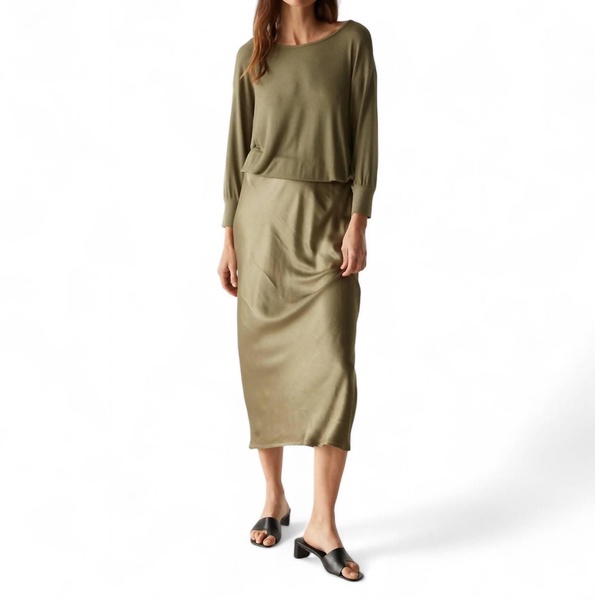 nadia 2-in-1 dress in olive