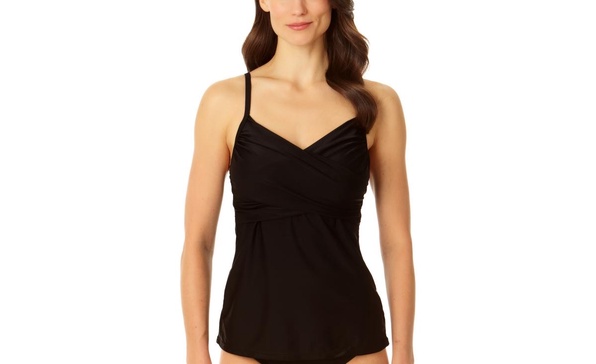 Women's Copper Control Cross Front Tankini Top