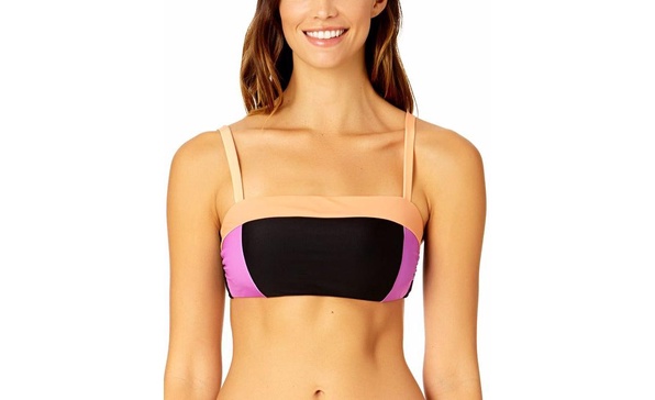 Women's Colorblock Bandeau Bra Swim Top