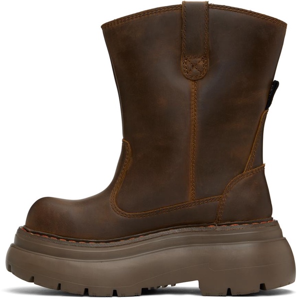 Brown Chunky Workwear Boots