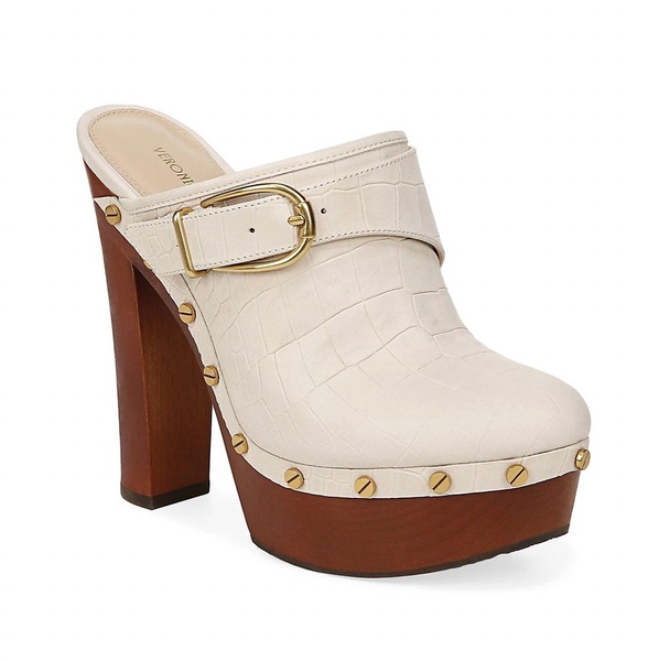 alek platform clog sandal in ivory