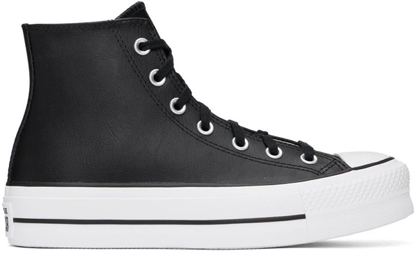 Black Chuck Taylor All Star Lift Leather Sneakers