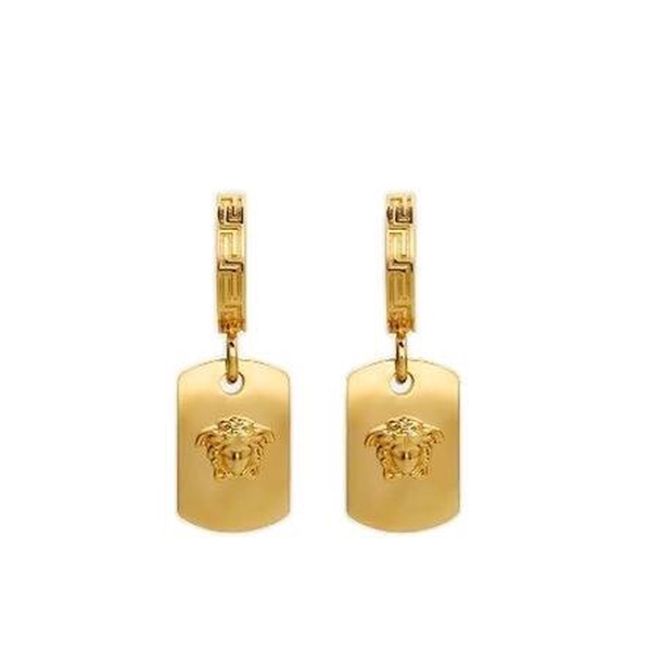 Versace Medusa Head Motif Drop Earrings