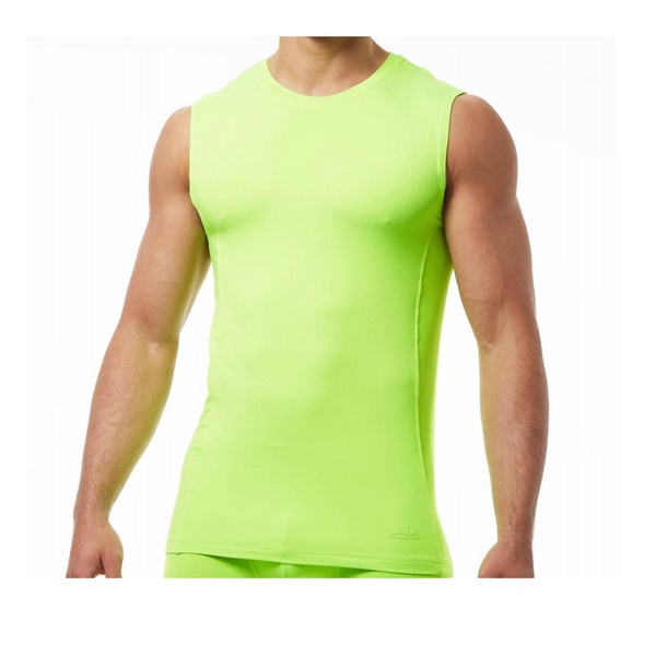 men's sport muscle tank top shirt in green