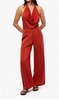 halter jumpsuit in red