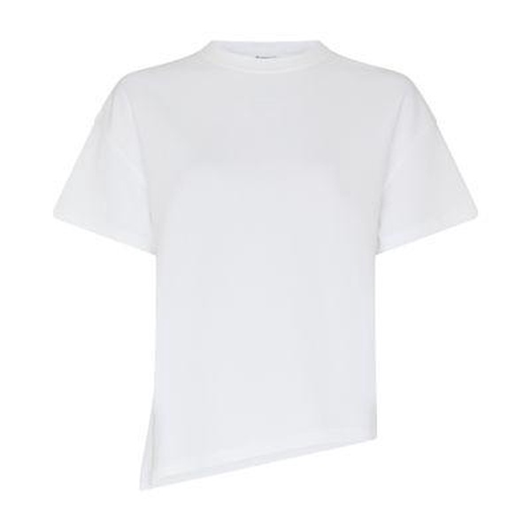 Asymmetrical cotton and polyamide T-shirt