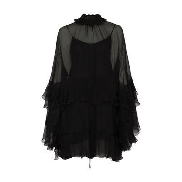 Ruched chiffon mini dress