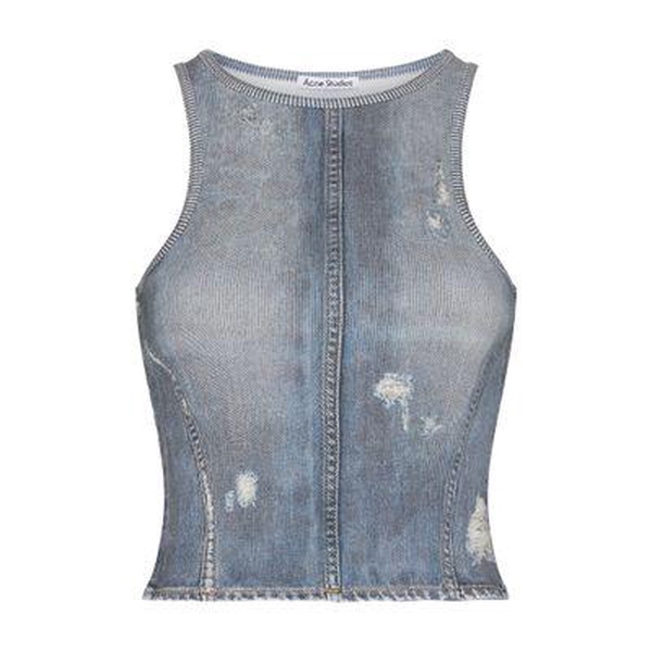 Sleeveless denim top