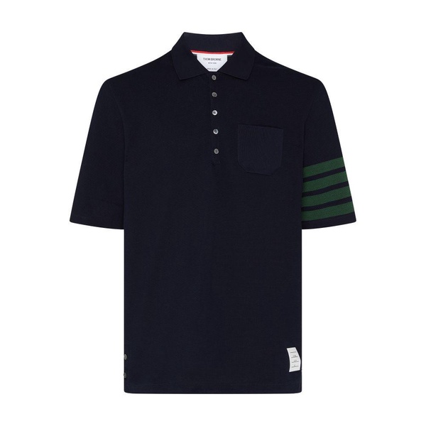 Piqué polo shirt with a wavy design