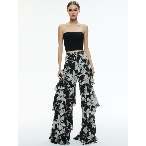 LOTUS HIGH RISE WIDE LEG RUFFLE PANT