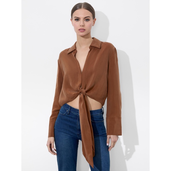 HANNON TIE FRONT BLOUSE