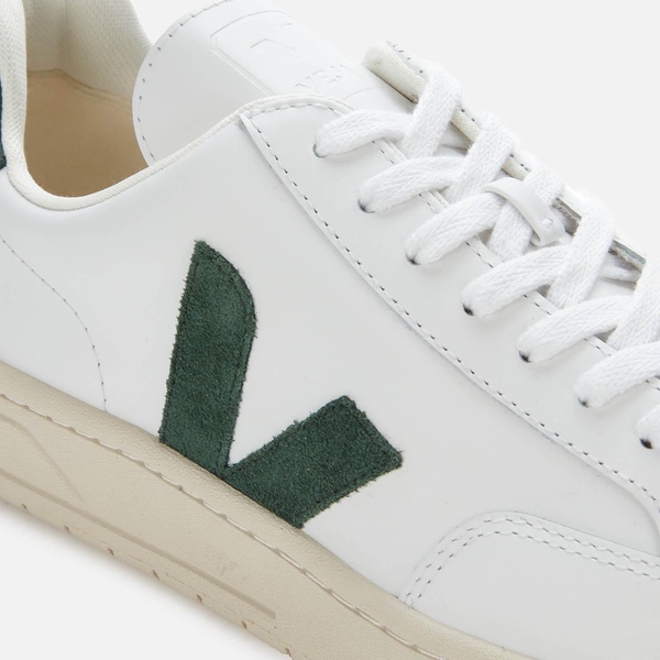 Veja Men's V12 Leather Trainers - Extra White/Cyprus - UK 7