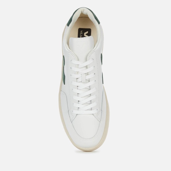 Veja Men's V12 Leather Trainers - Extra White/Cyprus - UK 7