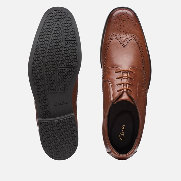 Clarks Howard Wing Leather Derby Shoes - UK 7