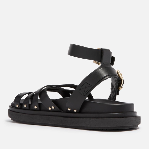 ALOHAS Women's Buckle Up Leather Sandals - UK 3.5