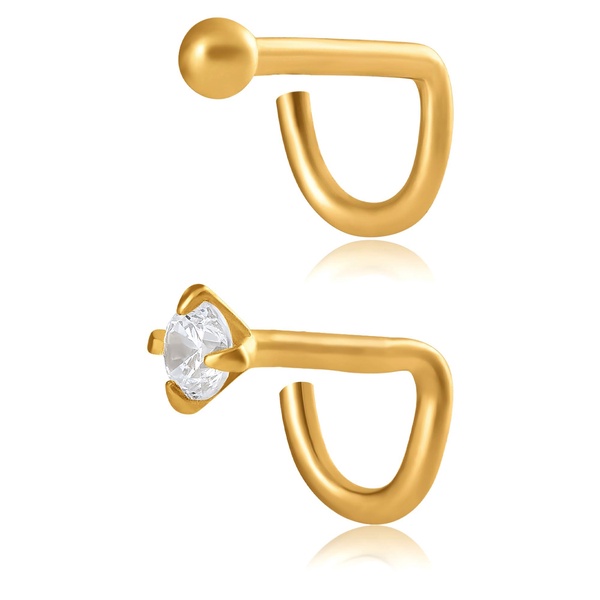 Amazon Essentials 14k Gold Nose Pin Set (previously Amazon Collection)