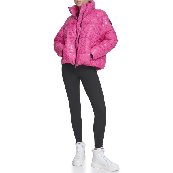 DKNY Women's Performance Repreve Fill Boxy High Low Puffer