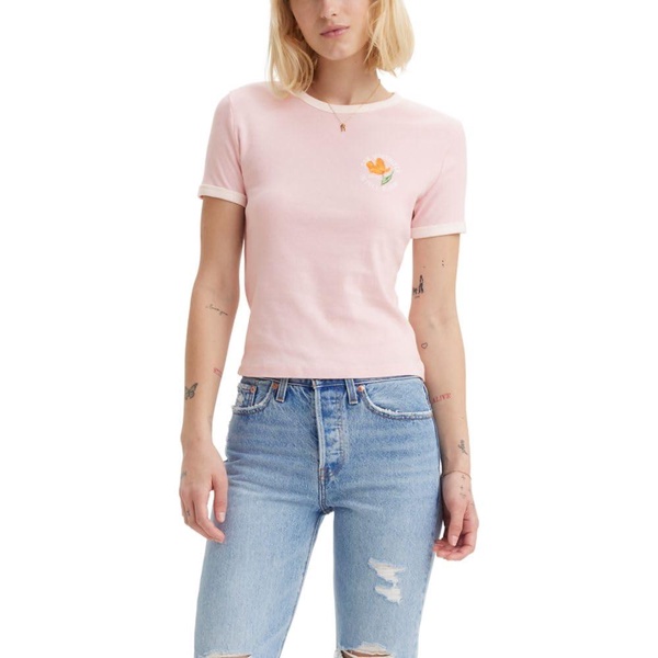 Levi's Women's Graphic Ringer Mini Tee