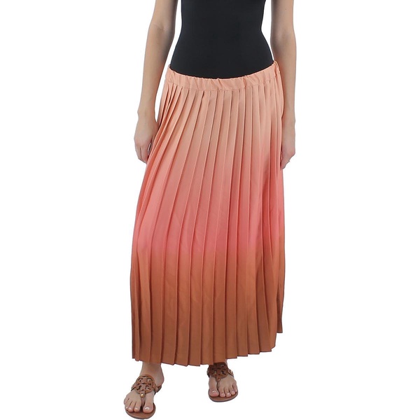 womens pull on midi pleated skirt