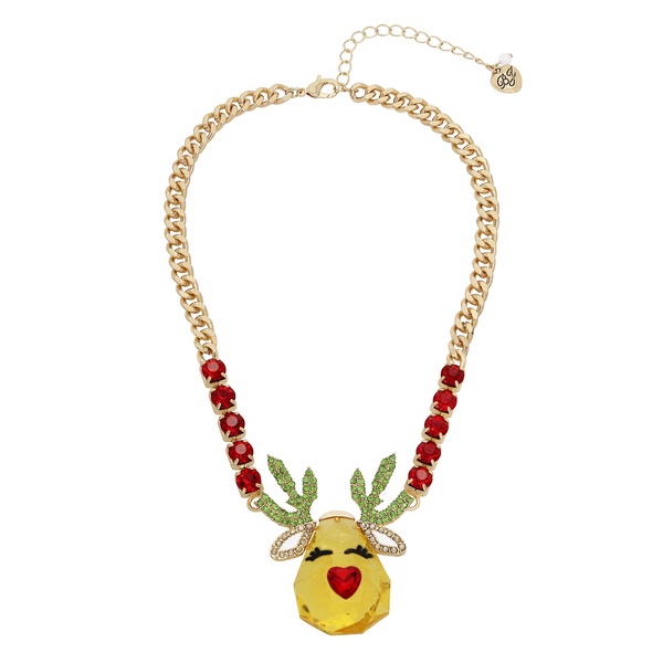 Betsey Johnson Womens Christmas Necklace