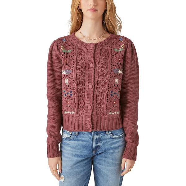 Lucky Brand Women's Embroidered Cardigan