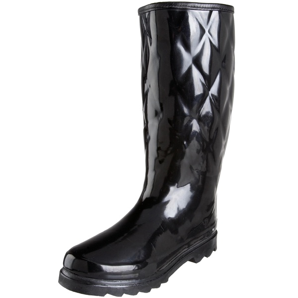 Dirty Laundry by Chinese Laundry Women's Rain Quilted Rubber Rain Boot,Black,9 M US