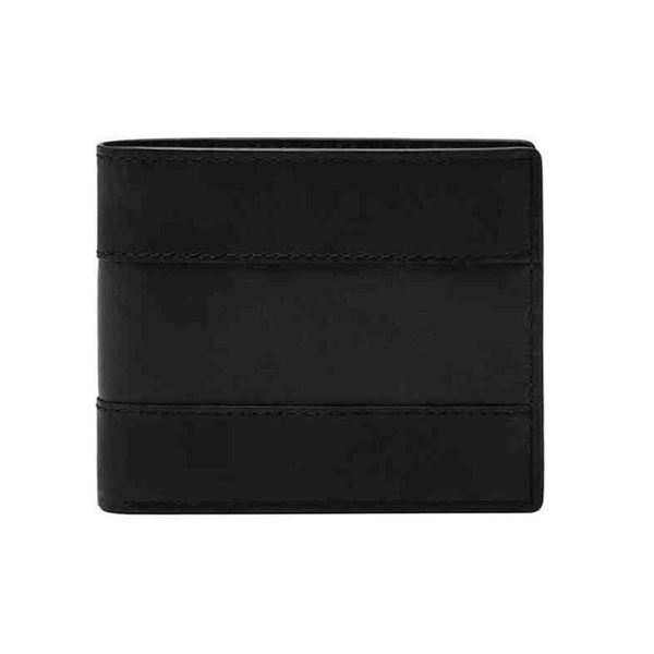 Fossil Men's Leather Bifold Wallet with Flip ID Window for Men