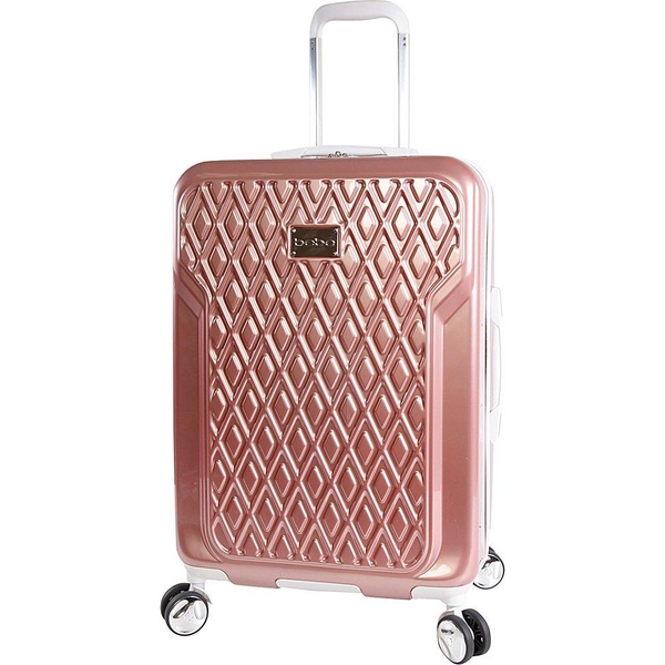 BEBE Women's Stella 21" Hardside Carry-on Spinner Luggage,Telescoping Handles, Rose Gold, One Size