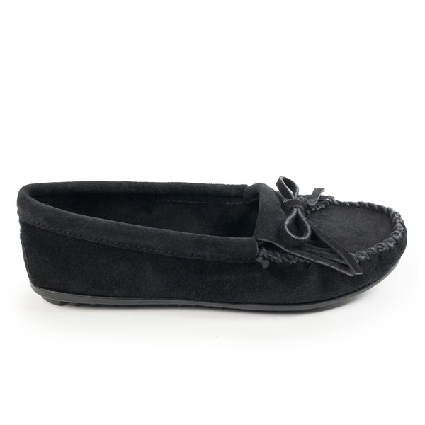 Minnetonka Women's Kilty Suede Hardsole Moccasin