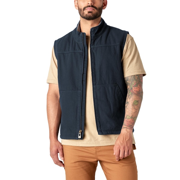 Dickies Mens Duck Canvas High Pile Fleece Lined Vest