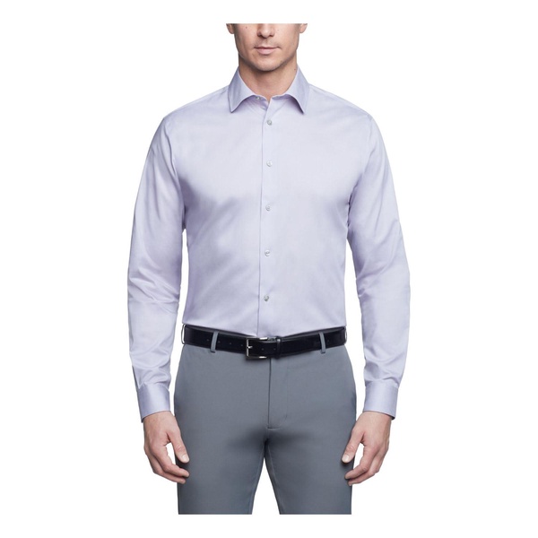 Calvin Klein Men's Dress Shirt Herringbone Stretch