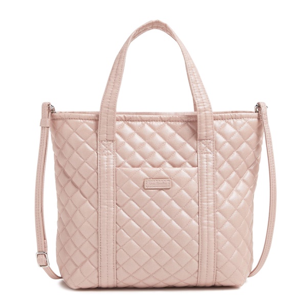 Vera Bradley Cotton Mini Vera Tote Bag, Rose Quartz