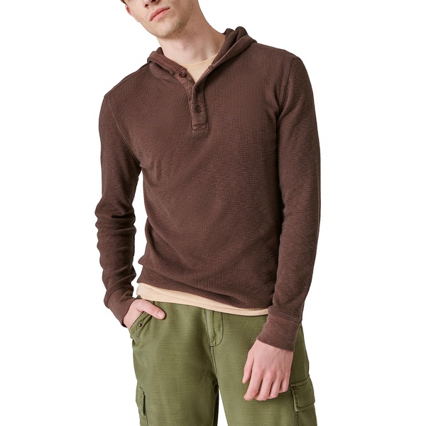 Lucky Brand Men's Garment Dye Thermal Hoodley