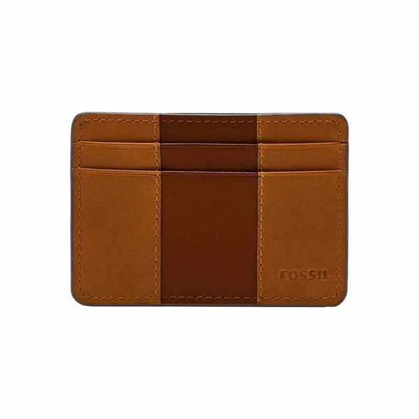 Fossil Men's Leather Minimalist Card Case Front Pocket Wallet for Men