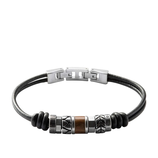 Fossil Men's Stainless Steel and Genuine Leather and/or Beaded Bracelet for Men