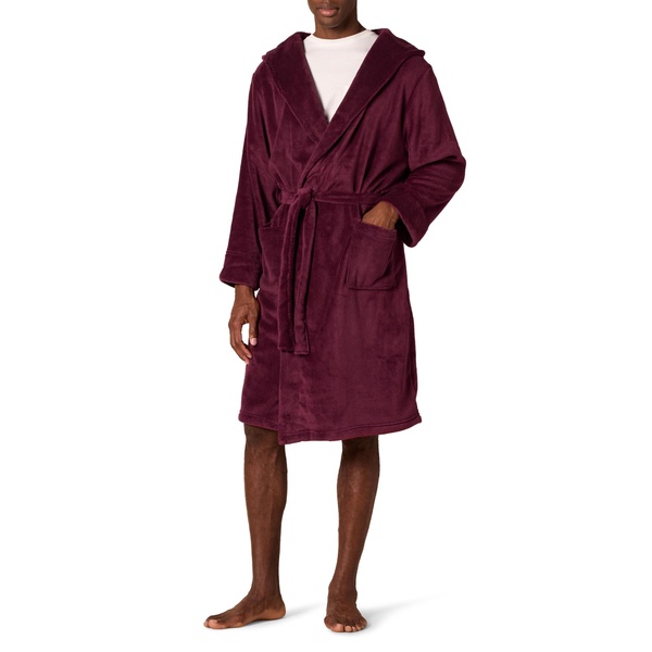 Amazon Essentials Men's Mid-Length Plush Robe