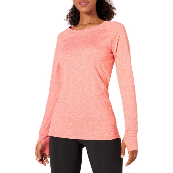 Amazon Essentials Long Sleeve Workout Top for Women, Brushed Tech Stretch Crewneck, Athletic, (Available in Plus Size)