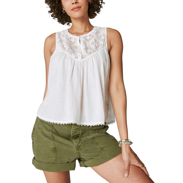 Lucky Brand Women's Embroidered Cutwork Tank Top