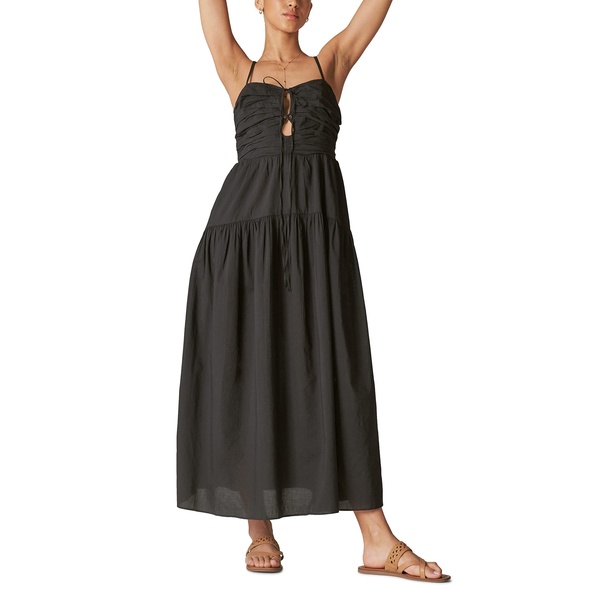 Lucky Brand Women's Poplin Cutout Maxi Dress