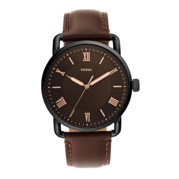 Fossil Copeland Men's Watch with Slim Case and Genuine Leather Band