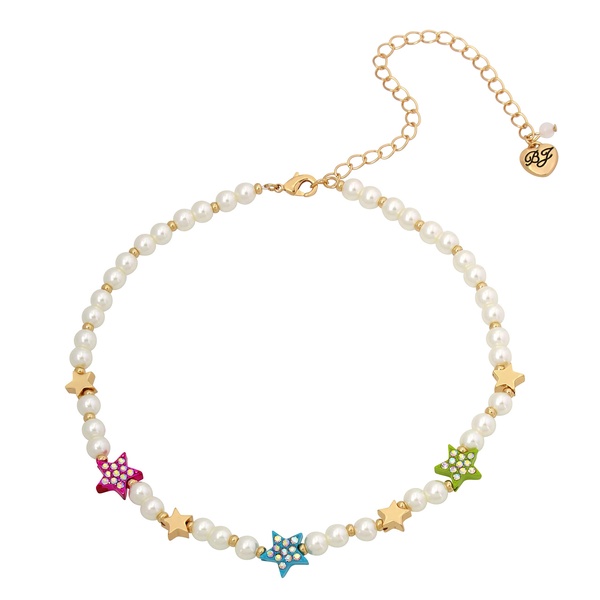 Betsey Johnson Star Pearl Collar Necklace