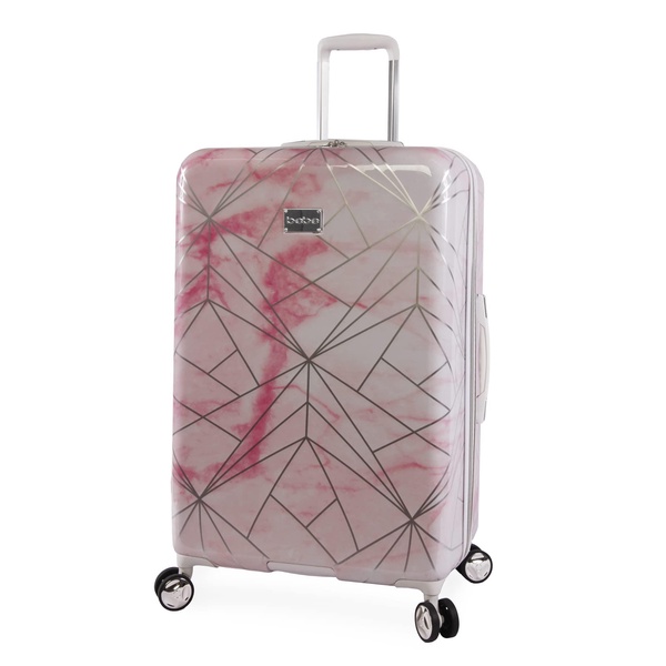 BEBE Women's Luggage Alana Hardside, Pink Marble, Check-in 29"