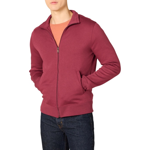 Amazon Essentials Men's Sweatshirt, Mock Neck, Fleece Zip Up