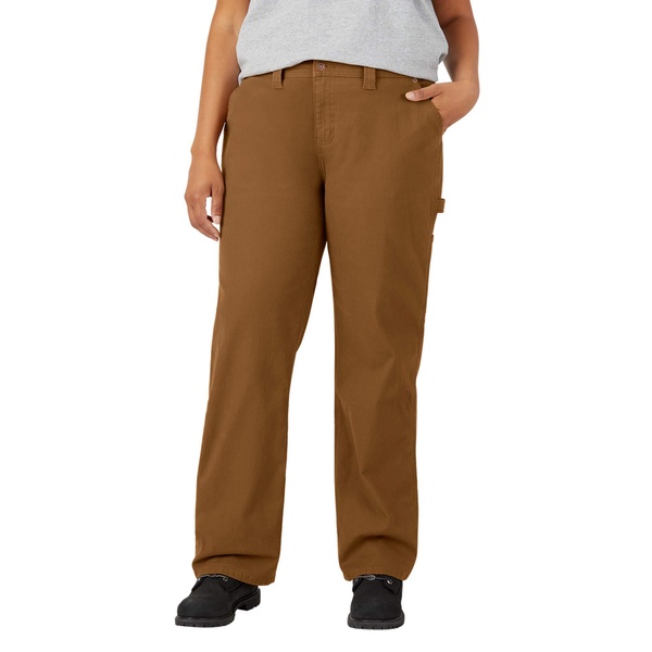 Dickies Women's Plus Size Relaxed Straight Carpenter Duck Pant