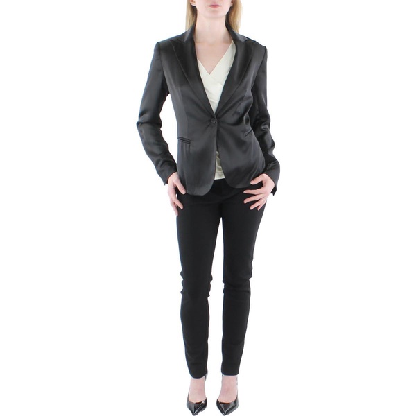 Anne Klein Women's Montreal Satin Long Peak Lapel Jacket (H