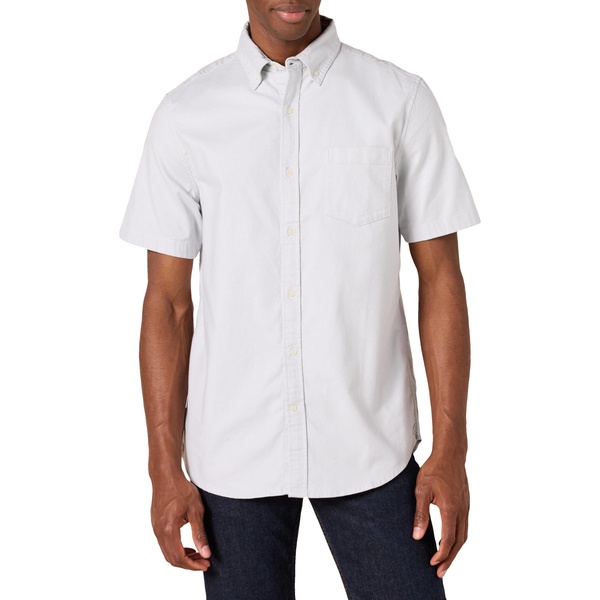 Amazon Essentials Men's Regular-Fit Short Sleeve Stretch Oxford Shirt with Pocket