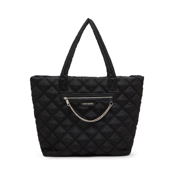 Steve Madden Tonya Quilted Nylon Tote, Black